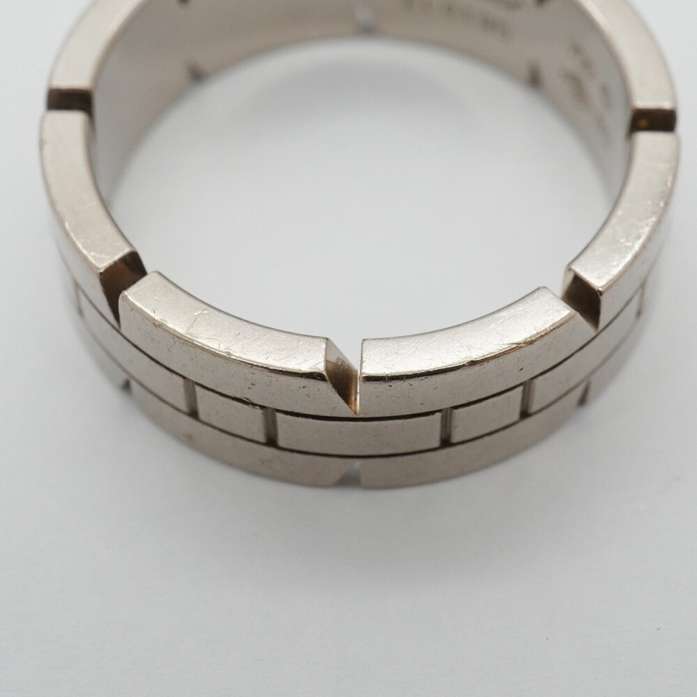 Cartier Tank Française Ring, 18K White Gold, Size 60, Men's - Picture 8 of 8